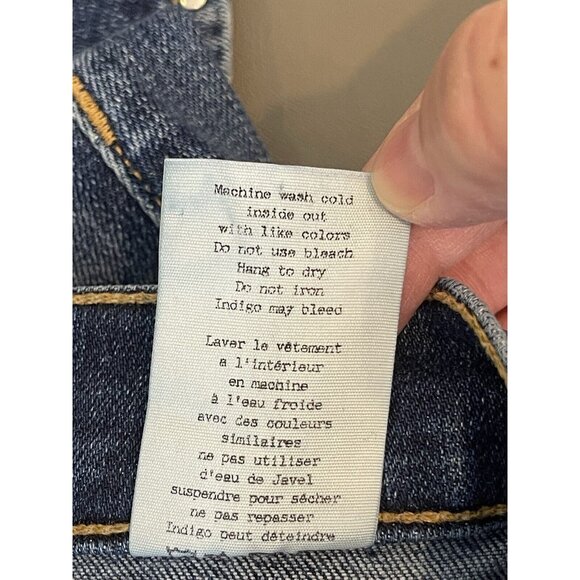 Rag & Bone Jeans Size 24 High Rise Skinny 10 Inch Capri Studded Blue Revolve - Picture 10 of 10